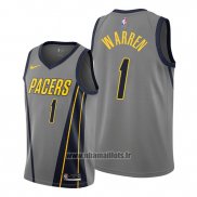 Maillot Indiana Pacers T.j. Warren No 1 Ville Gris