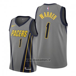 Maillot Indiana Pacers T.j. Warren No 1 Ville Gris