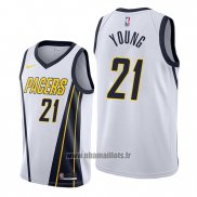 Maillot Indiana Pacers Thaddeus Young No 21 Earned Edition Blanc