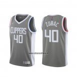Maillot Los Angeles Clippers Ivica Zubac No 40 Earned 2020-21 Gris
