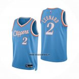 Maillot Los Angeles Clippers Kawhi Leonard NO 2 Ville 2021-22 Bleu