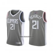 Maillot Los Angeles Clippers Patrick Beverley No 21 Earned 2020-21 Gris