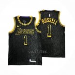 Maillot Los Angeles Lakers D'angelo Russell NO 1 Mamba 2021-22 Noir