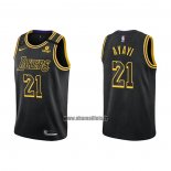 Maillot Los Angeles Lakers Joel Ayayi NO 21 Mamba 2021-22 Noir