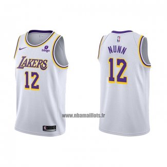 Maillot Los Angeles Lakers Kendrick Nunn NO 12 Association 2021-22 Blanc