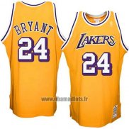 Maillot Los Angeles Lakers Kobe Bryant No 24 Retro Jaune3
