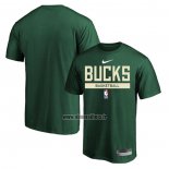 Maillot Manche Courte Milwaukee Bucks Practice Performance 2022-23 Vert