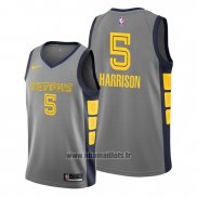 Maillot Memphis Grizzlies Andrew Harrison No 5 Ville Edition Gris