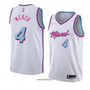 Maillot Miami Heat Briante Weber No 4 Ville 2018 Blanc