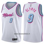Maillot Miami Heat Kelly Olynyk No 9 Ville 2017-18 Blanc
