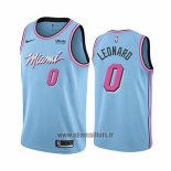 Maillot Miami Heat Meyers Leonard No 0 Ville Bleu