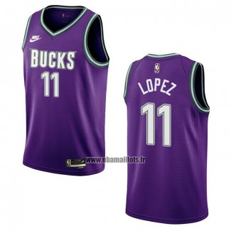 Maillot Milwaukee Bucks Brook Lopez NO 11 Classic 2022-23 Volet