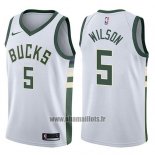 Maillot Milwaukee Bucks D. J. Wilson No 5 Ville 2018-19 Jaune