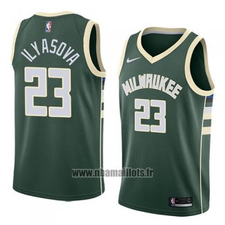 Maillot Milwaukee Bucks Ersan Ilyasova No 23 Icon 2018 Vert