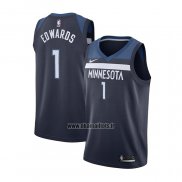 Maillot Minnesota Timberwolves Anthony Edwards No 1 Icon Bleu