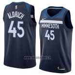 Maillot Minnesota Timberwolves Cole Aldrich No 45 Icon 2018 Bleu