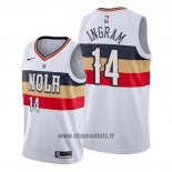 Maillot New Orleans Pelicans Brandon Ingram No 14 Earned Blanc