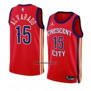 Maillot New Orleans Pelicans Jose Alvarado NO 15 Statement 2023-24 Rouge