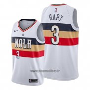 Maillot New Orleans Pelicans Josh Hart No 3 Earned Blanc