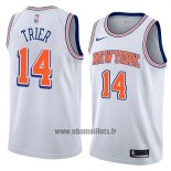 Maillot New York Knicks Allonzo Trier No 14 Statement 2018 Blanc