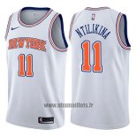 Maillot New York Knicks Frank Ntilikina No 11 Statement 2017-18 Blanc