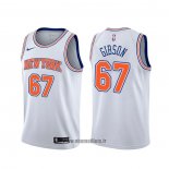 Maillot New York Knicks Taj Gibson NO 67 Statement Blanc