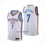 Maillot Oklahoma City Thunder Carmelo Anthony NO 7 Association Blanc