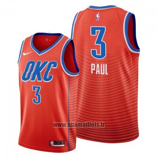 Maillot Oklahoma City Thunder Chris Paul No 3 Statement Orange