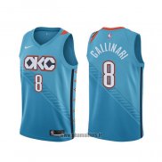 Maillot Oklahoma City Thunder Danilo Gallinari NO 8 Ville Bleu