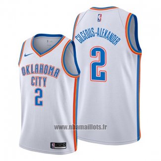 Maillot Oklahoma City Thunder Shai Gilgeous-alexander No 2 Association Blanc