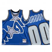 Maillot Orlando Magic Aaron Gordon NO 0 Mitchell & Ness Big Face Bleu