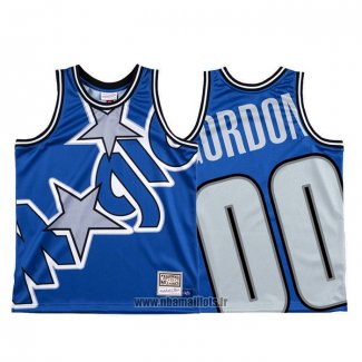 Maillot Orlando Magic Aaron Gordon NO 0 Mitchell & Ness Big Face Bleu