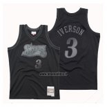 Maillot Philadelphia 76ers Allen Iverson No 3 Hardwood Classics 1997-98 Noir