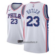 Maillot Philadelphia 76ers Jimmy Butler No 23 Association 2018-19 Blanc