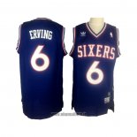 Maillot Philadelphia 76ers Julius Erving NO 6Retro Bleu