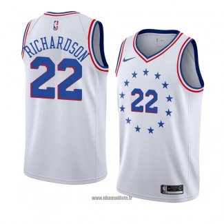 Maillot Philadelphia 76ers Malachi Richardson No 22 Earned 2018-19 Blanc