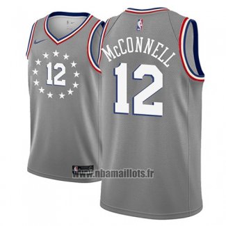 Maillot Philadelphia 76ers T.j. Mcconnell No 12 Swingman Association 2017-18 Blanc