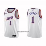 Maillot Phoenix Suns Devin Booker NO 1 Association 2022-23 Blanc