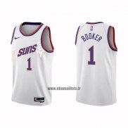 Maillot Phoenix Suns Devin Booker NO 1 Association 2022-23 Blanc