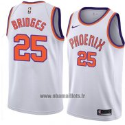 Maillot Phoenix Suns Mikal Bridges No 25 Classic 2018 Blanc