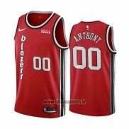 Maillot Portland Trail Blazers Carmelo Anthony No 00 Classic Edition Rouge