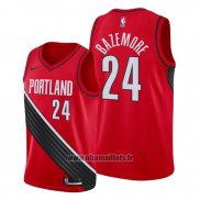 Maillot Portland Trail Blazers Kent Bazemore No 24 Statement Edition Rouge Noir