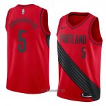 Maillot Portland Trail Blazers Pat Connaughton No 5 Statement 2018 Rouge