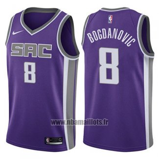 Maillot Sacramento Kings Bogdan Bogdanovic No 8 Icon 2017-18 Volet