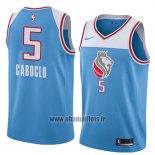 Maillot Sacramento Kings Bruno Caboclo No 5 Ville 2018 Bleu