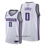 Maillot Sacramento Kings Justin James No 0 Association 2019-20 Blanc