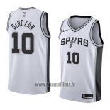 Maillot San Antonio Spurs Demar Derozan No 10 Association 2017-18 Blanc