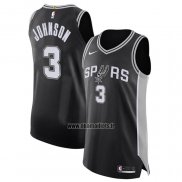 Maillot San Antonio Spurs Keldon Johnson NO 3 Icon Authentique Noir