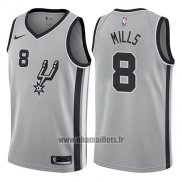 Maillot San Antonio Spurs Patty Mills No 8 Statement 2017-18 Gris