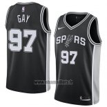 Maillot San Antonio Spurs Rudy Gay No 97 Icon 2018 Noir